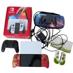 Switch Oled Bundle Lot SD Card 512 GB Pro Controller Case Hori Switch Split Pads